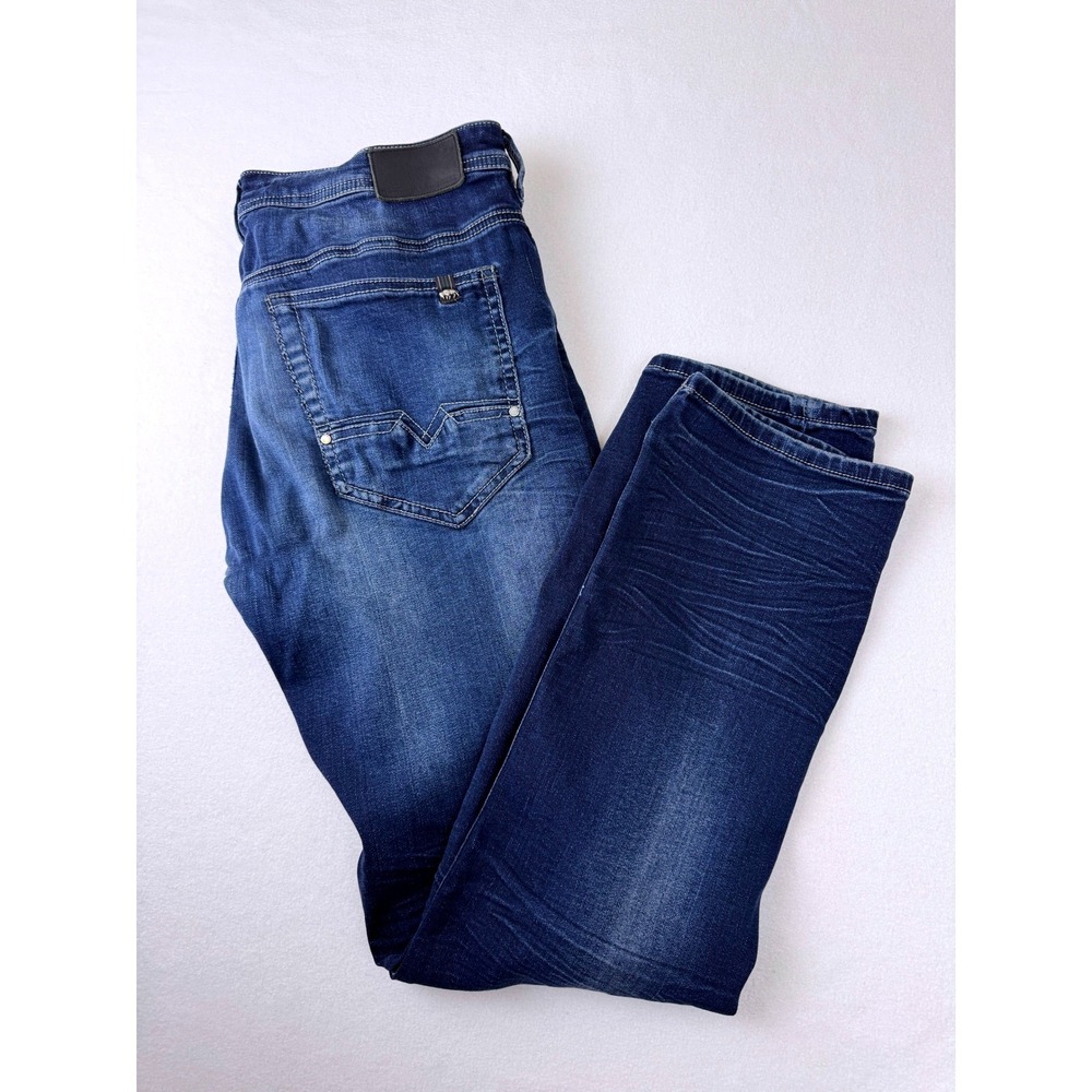 Buffalo David Bitton Jeans Mens 34x30 Straight Stretch Dark Wash Denim Pants
